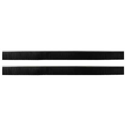 Spazzole per porte autoadesive 2 pcs Argento 100 cm