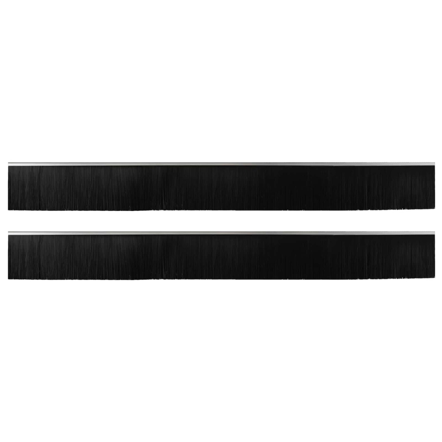 Spazzole per porte autoadesive 2 pcs Argento 100 cm