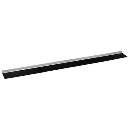 Spazzole per porte autoadesive 6 pcs Argento 100 cm