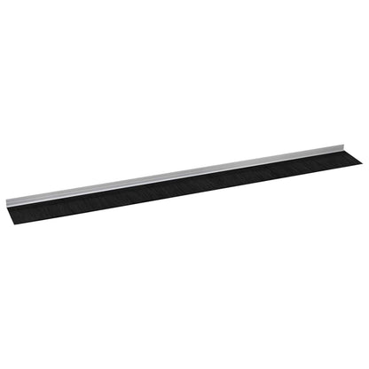 Spazzole per porte autoadesive 12 pcs Argento 100 cm