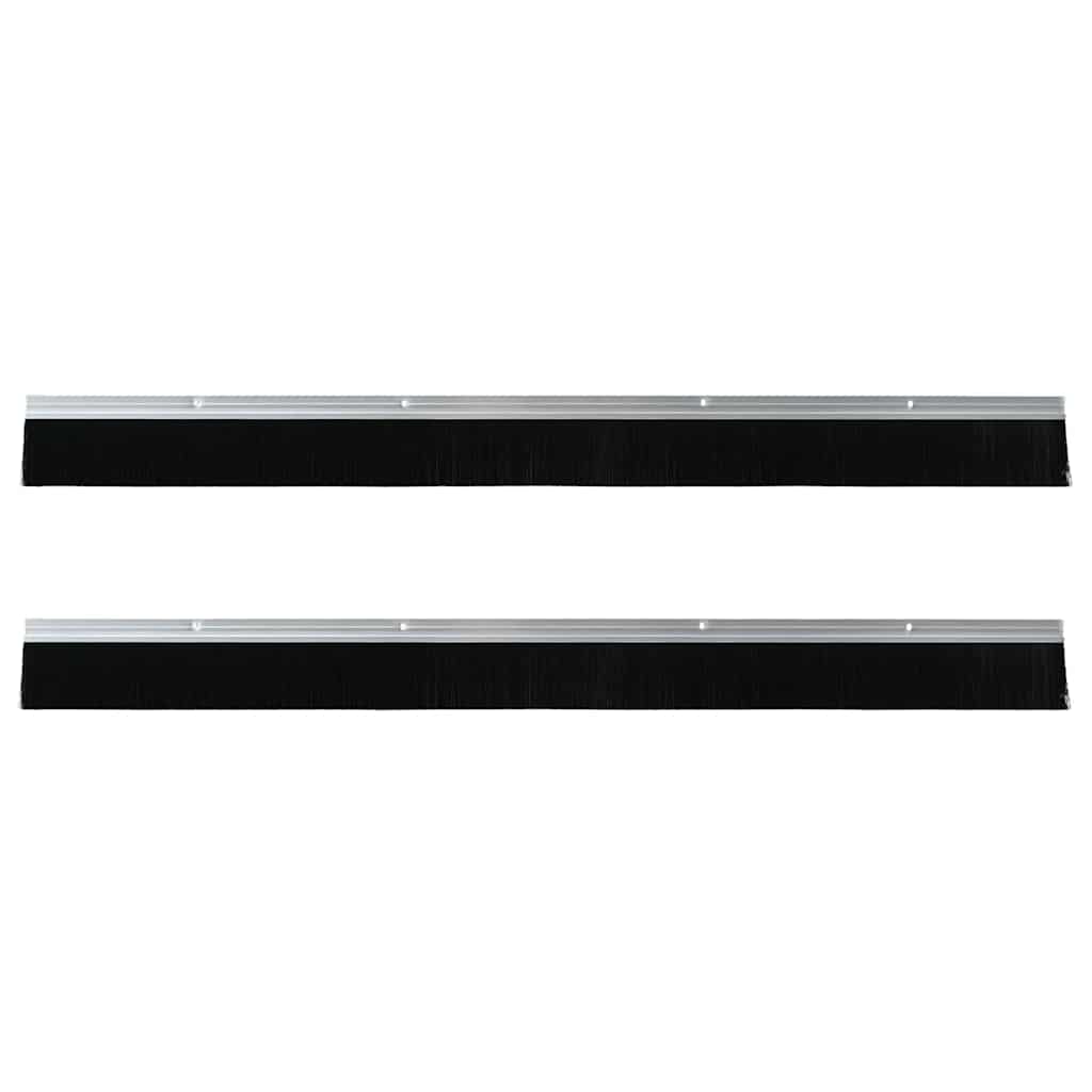 Spazzole per porte a vite 2 pcs Argento 100 cm