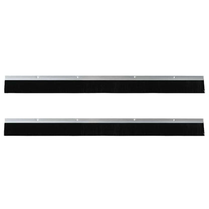 Spazzole per porte a vite 2 pcs Argento 100 cm