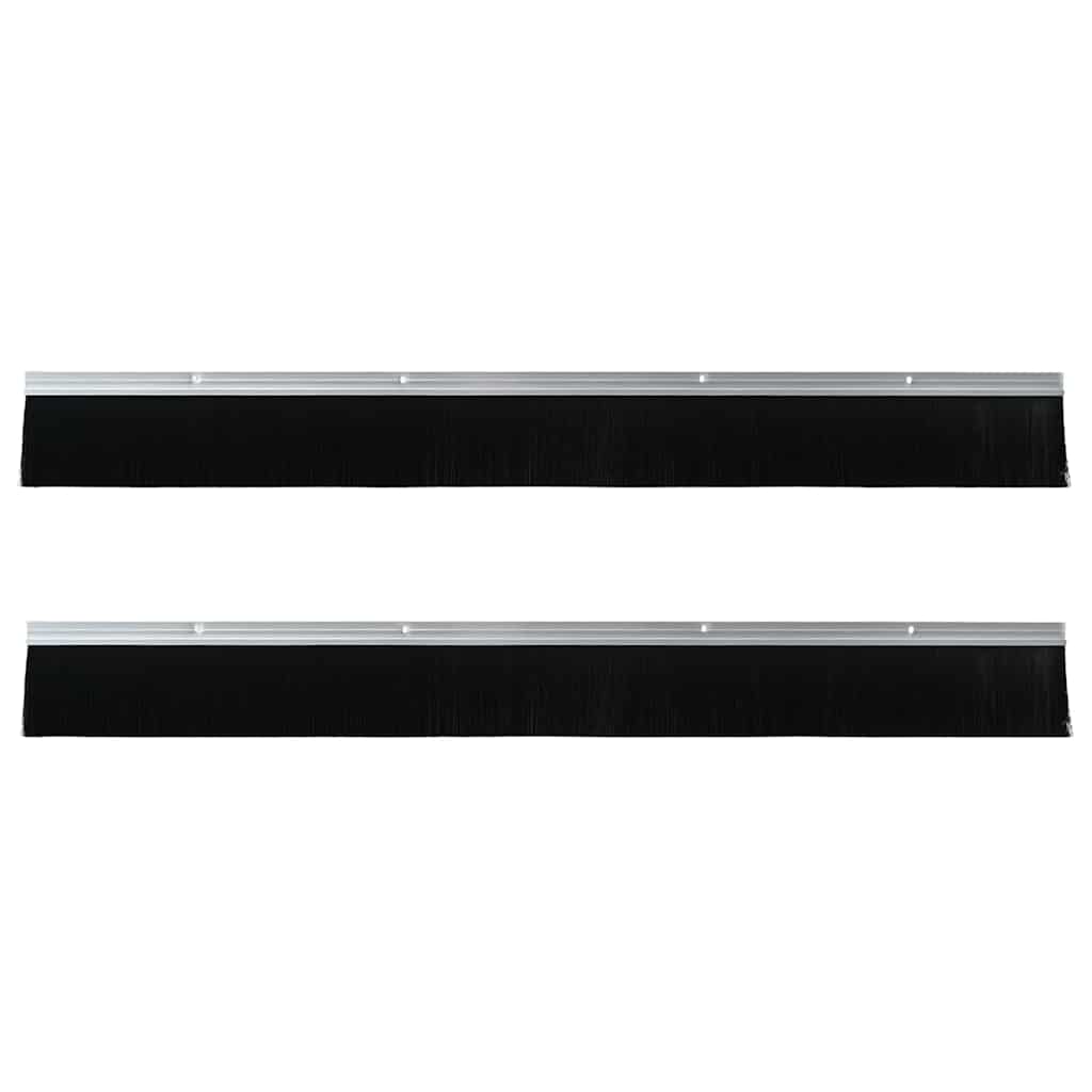 Spazzole per porte a vite 2 pcs Argento 100 cm