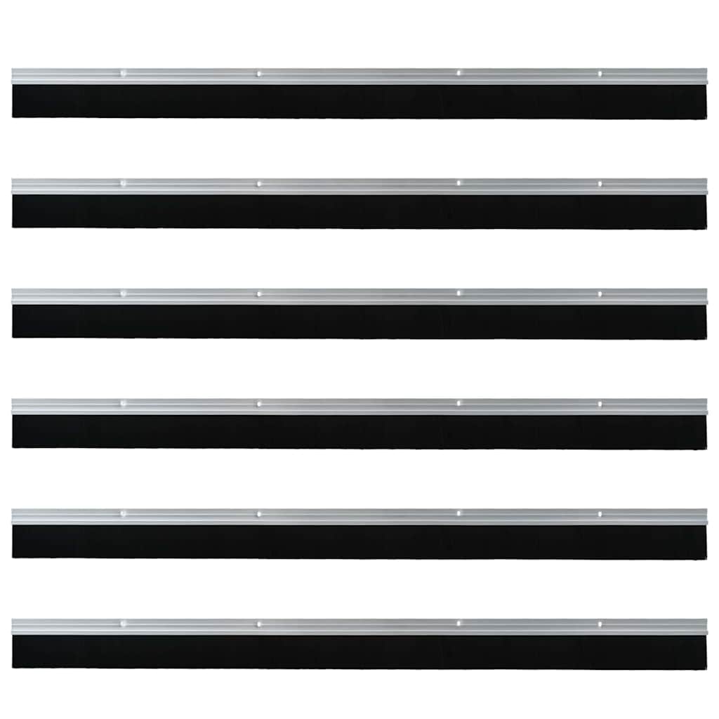 Spazzole per porte a vite 6 pcs Argento 100 cm