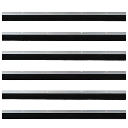 Spazzole per porte a vite 6 pcs Argento 100 cm
