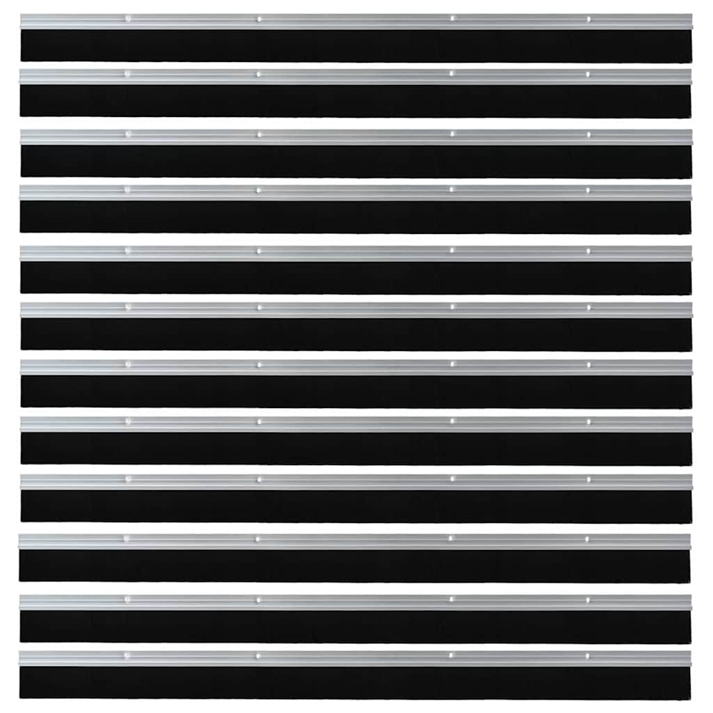 Spazzole per porte a vite 12 pcs Argento 100 cm