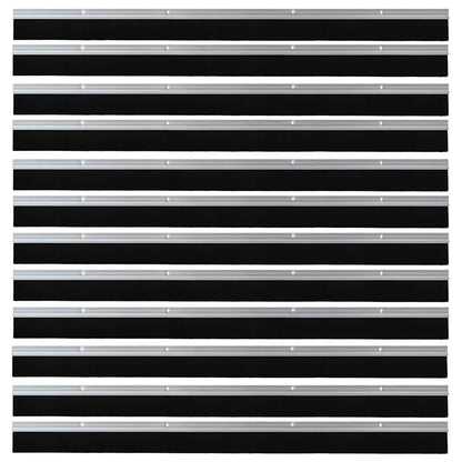 Spazzole per porte a vite 12 pcs Argento 100 cm