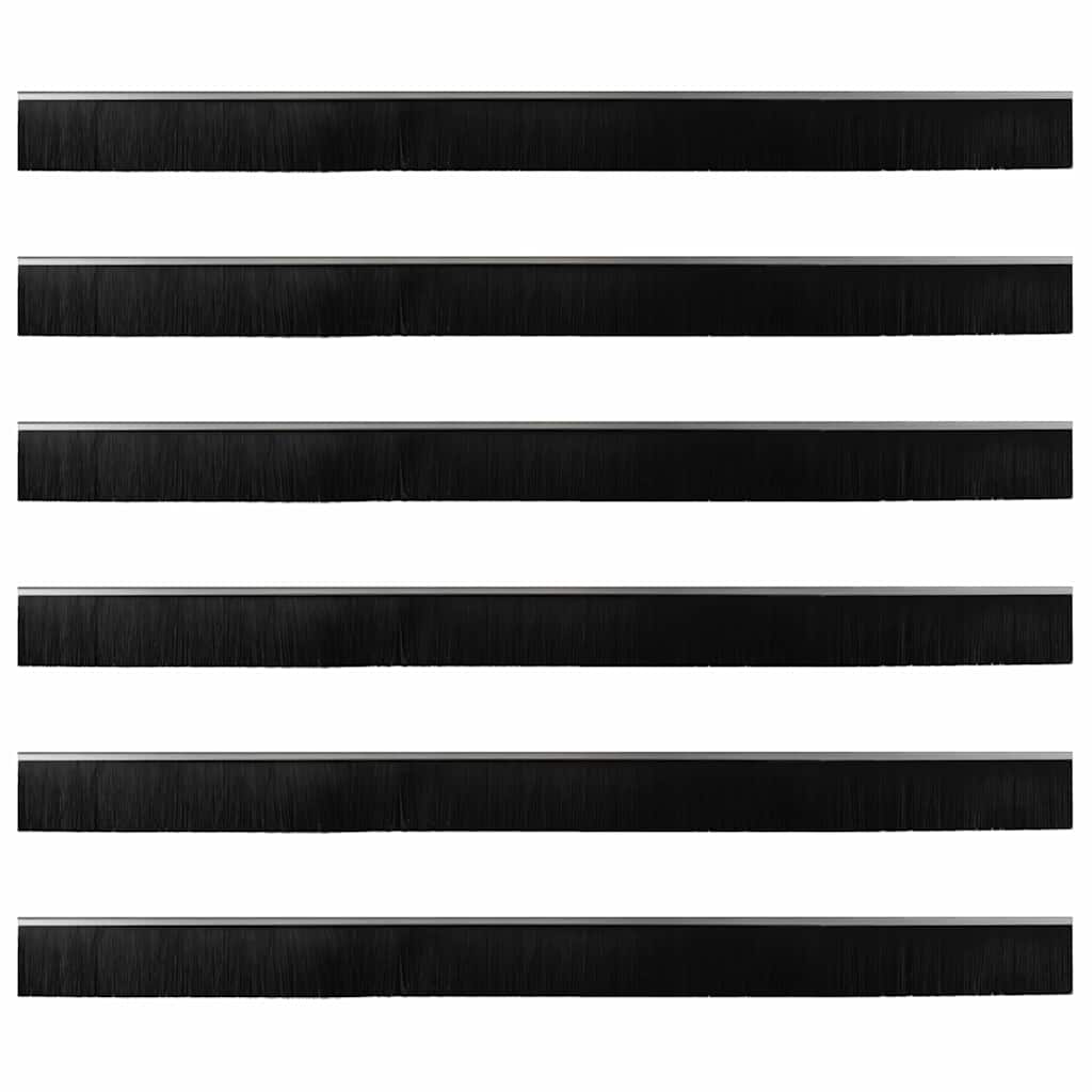 Spazzole per porte a vite 6 pcs Argento 100 cm