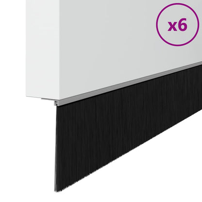 Spazzole per porte a vite 6 pcs Argento 100 cm