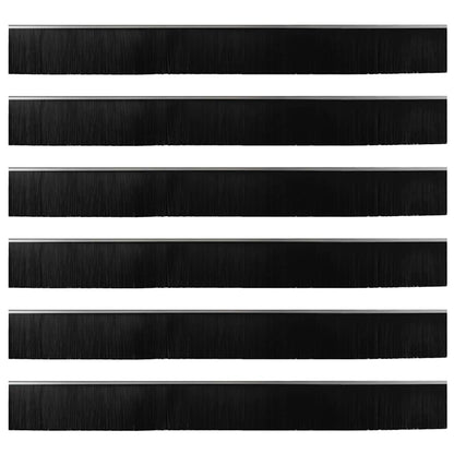 Spazzole per porte a vite 6 pcs Argento 100 cm