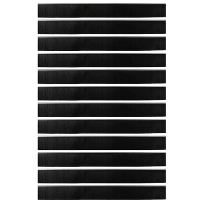Spazzole per porte a vite 12 pcs Argento 100 cm