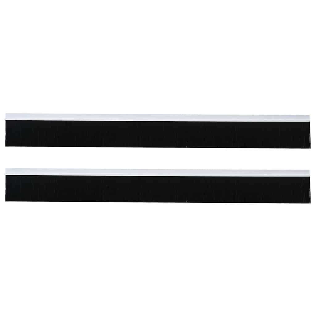 Spazzole per porte autoadesive 2 pcs Bianco 100 cm