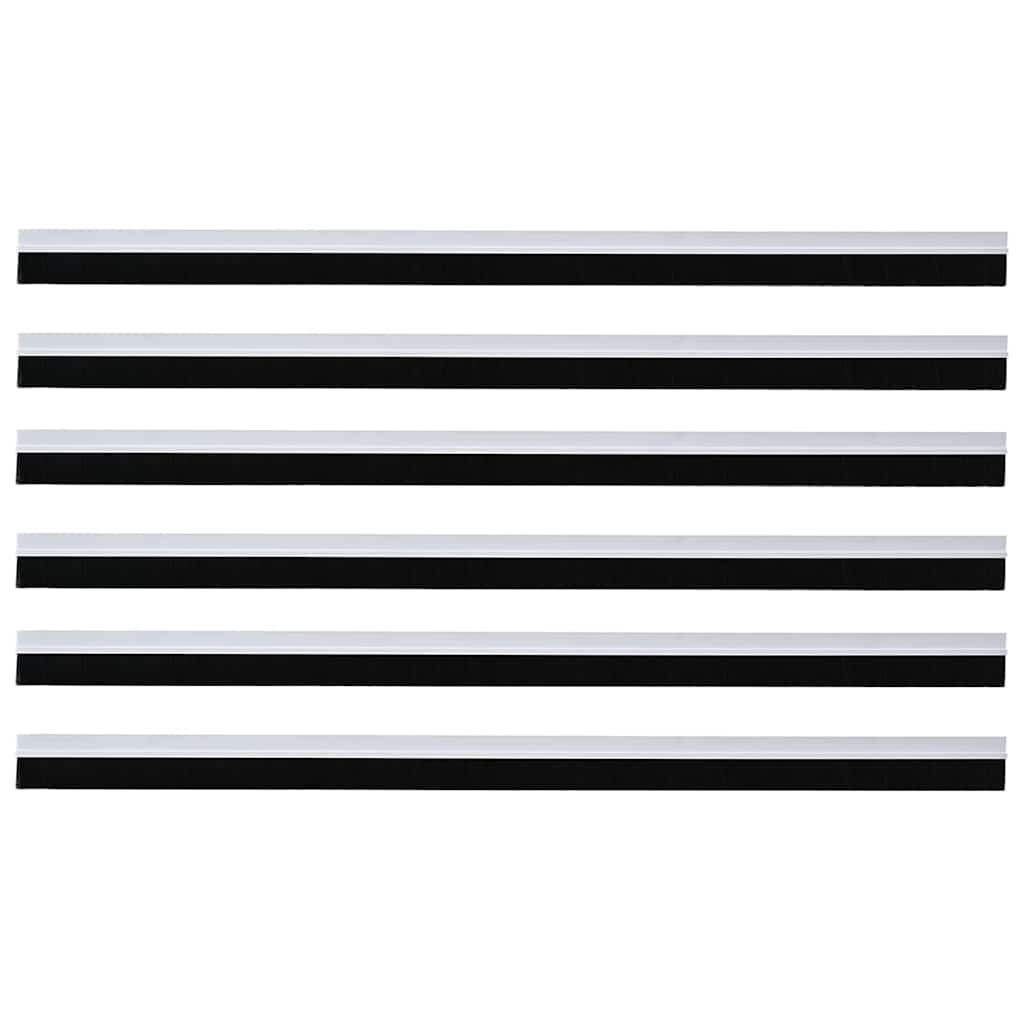 Spazzole per porte autoadesive 6 pcs Bianco 100 cm