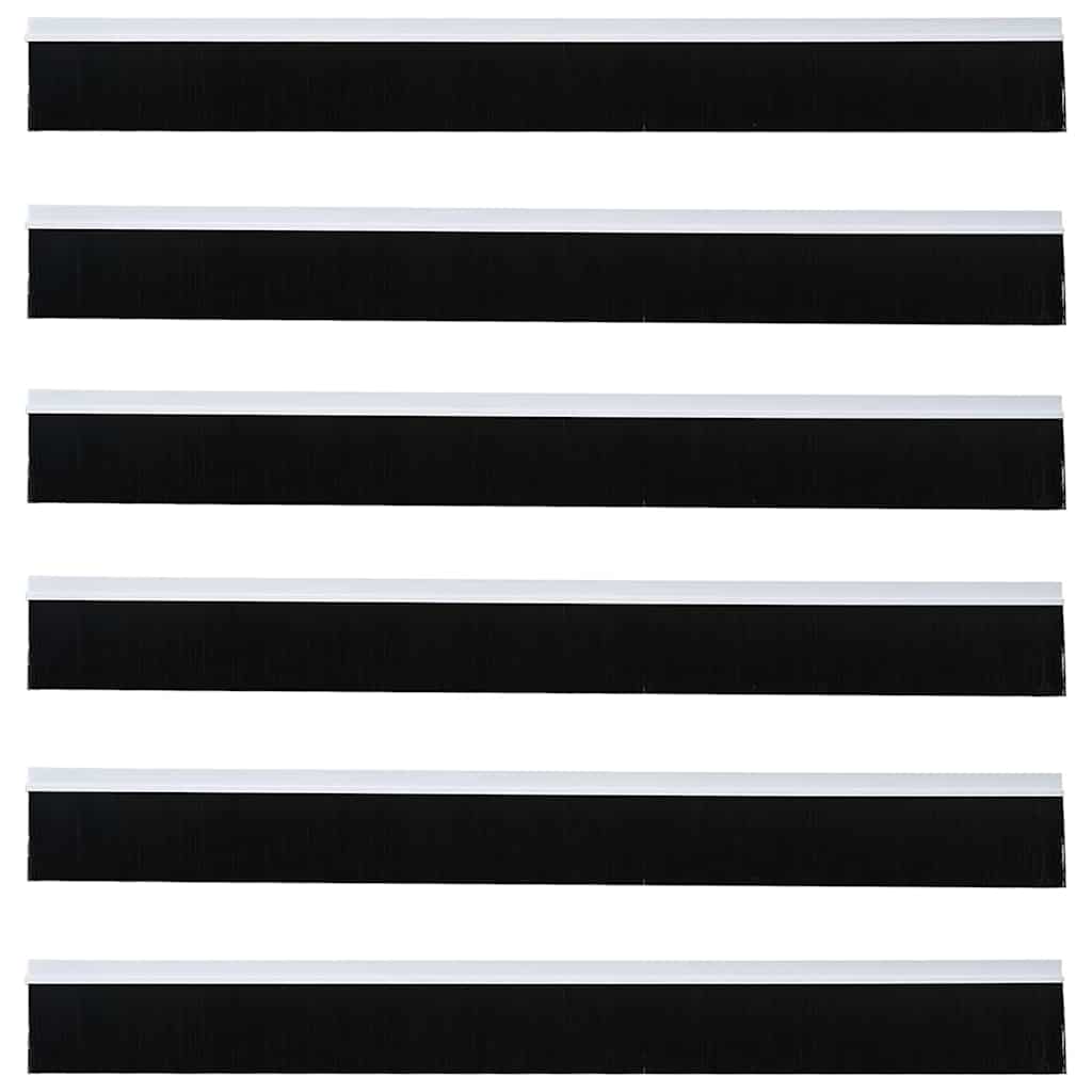 Spazzole per porte autoadesive 6 pcs Bianco 100 cm