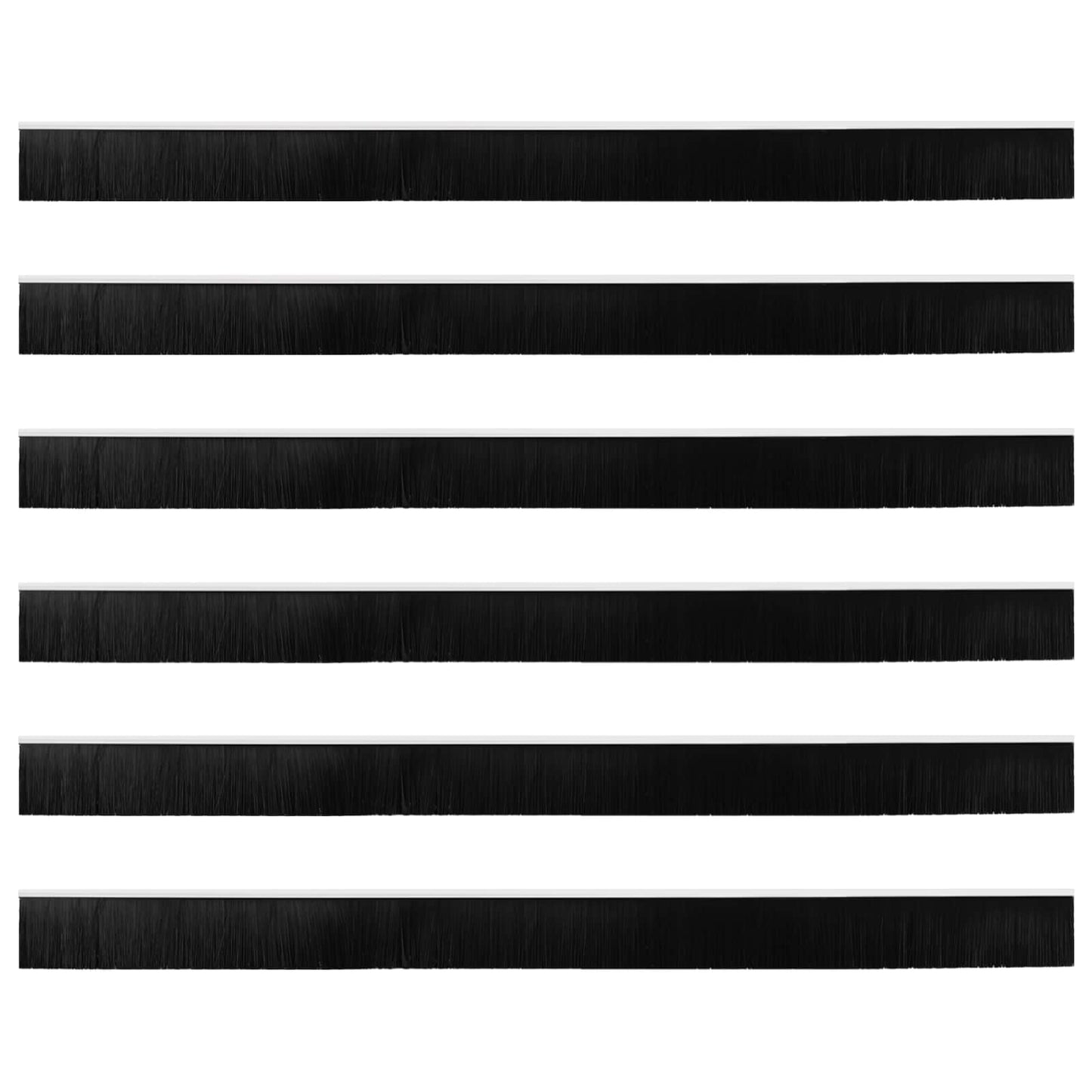 Spazzole per porte autoadesive 6 pcs Bianco 100 cm