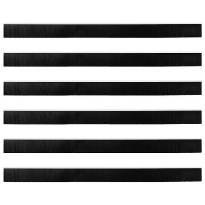 Spazzole per porte autoadesive 6 pcs Bianco 100 cm