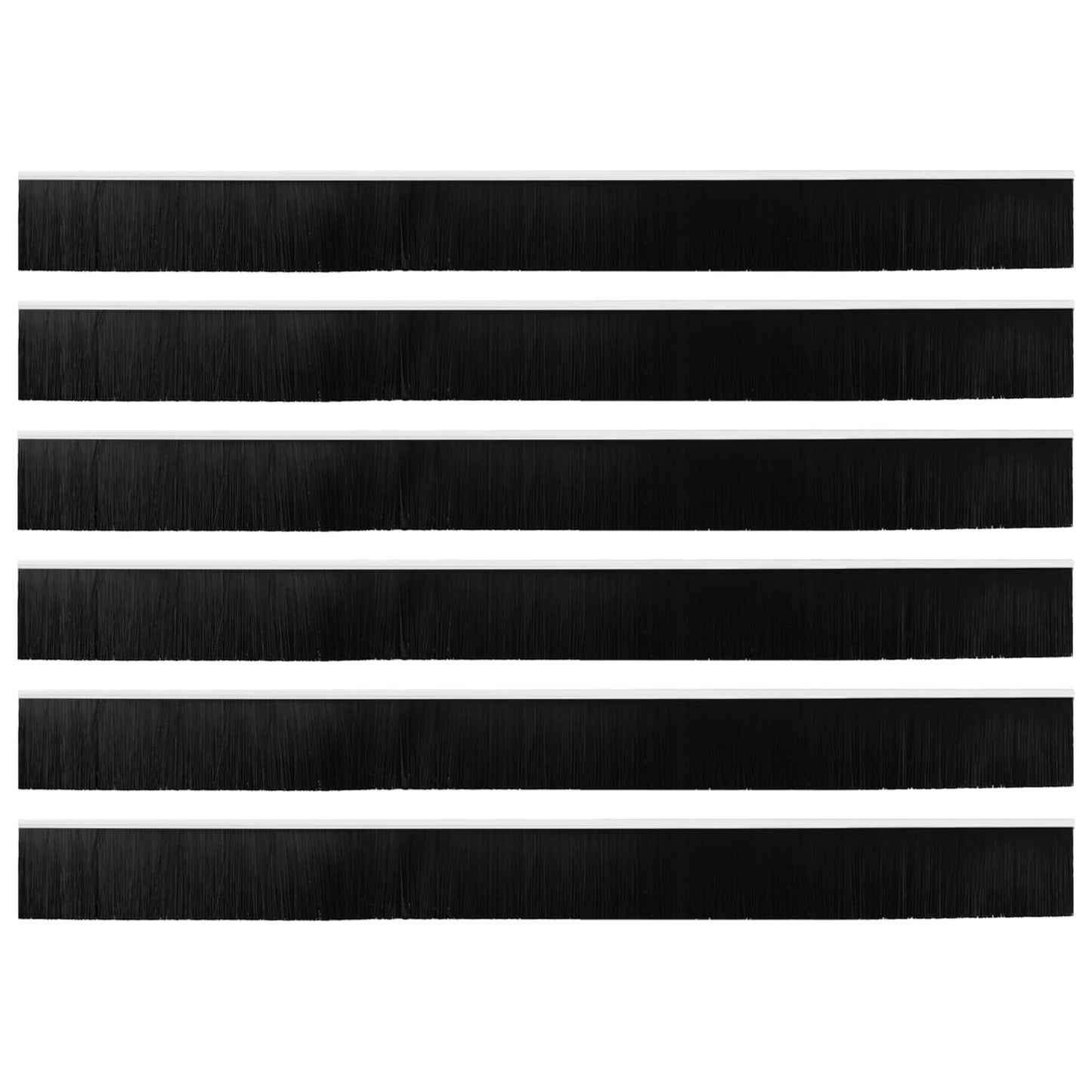 Spazzole per porte autoadesive 6 pcs Bianco 100 cm