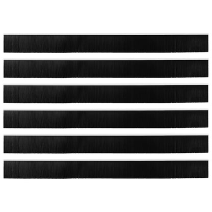 Spazzole per porte autoadesive 6 pcs Bianco 100 cm