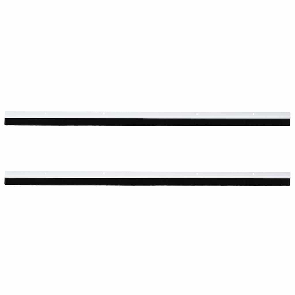 Spazzole per porte a vite 2 pcs Bianco 100 cm Lega di alluminio