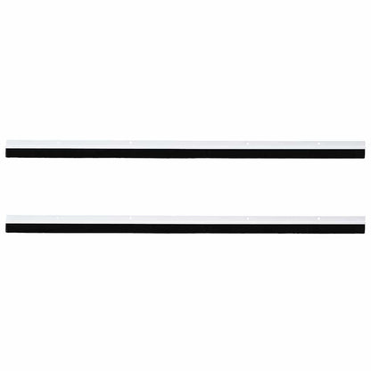 Spazzole per porte a vite 2 pcs Bianco 100 cm Lega di alluminio