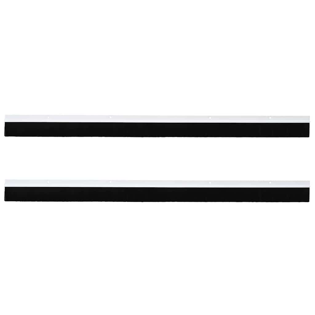 Spazzole per porte a vite 2 pcs Bianco 100 cm Lega di alluminio