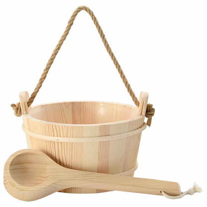 Secchio per Sauna 2 pcs Marrone
