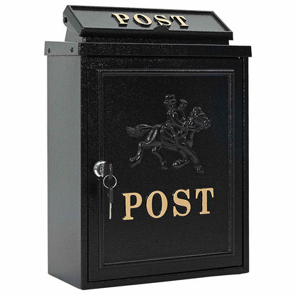 Cassetta Postale da Muro con archiviazione Nero 29 x 13 x 41 cm