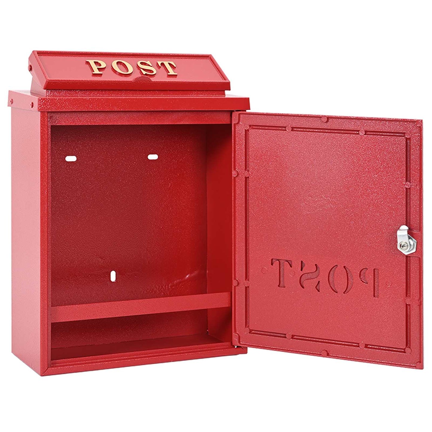 Cassetta Postale da Muro con porta Rosso 29 x 13 x 41 cm