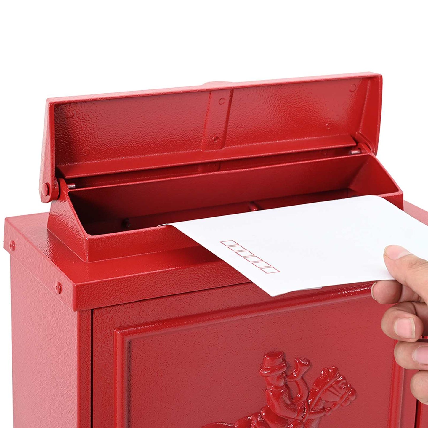 Cassetta Postale da Muro con porta Rosso 29 x 13 x 41 cm