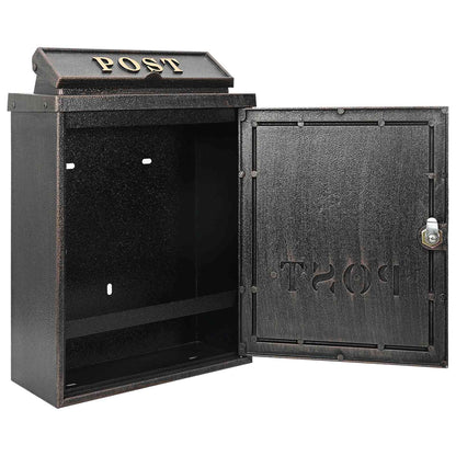 Cassetta Postale da Muro con porta Bronzo 29 x 13 x 41 cm