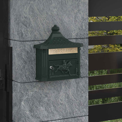 Cassetta Postale da Muro con porta Verde 40,5 x 16 x 45 cm