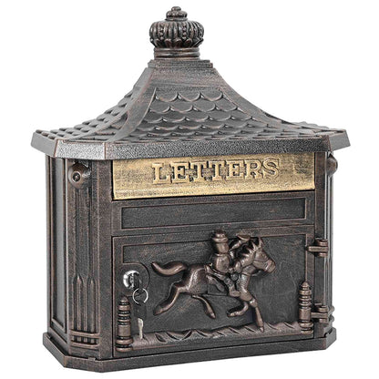 Cassetta Postale da Muro con porta Bronzo 40,5 x 16 x 45 cm