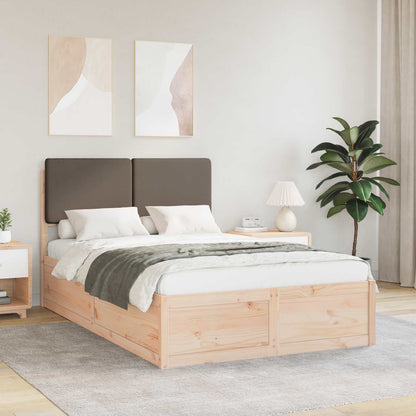 Letto con Testiera Rivestita Talpa 120 x 200 cm Pino massello