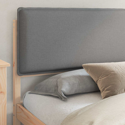 Letto con Testiera Rivestita Grigio chiaro 200 x 200 cm