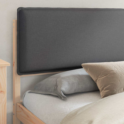 Letto con Testiera Rivestita Grigio scuro 200 x 200 cm