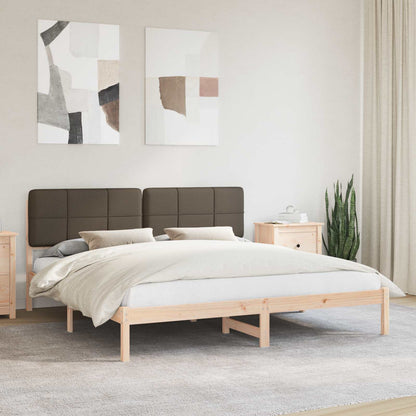 Letto con Testiera Rivestita Talpa 200 x 200 cm Pino massello