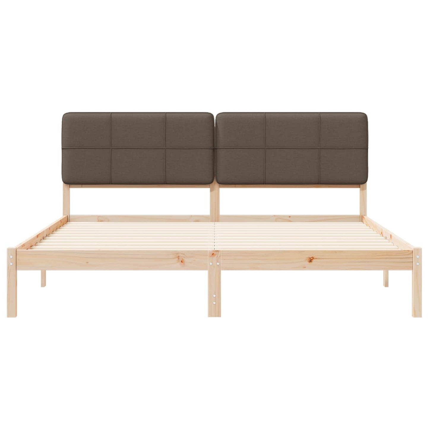 Letto con Testiera Rivestita Talpa 200 x 200 cm Pino massello