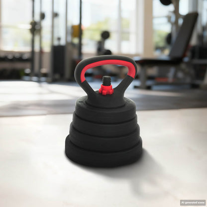 Set Manubri e Bilanciere 2-in-1 30kg Nero e Rosso
