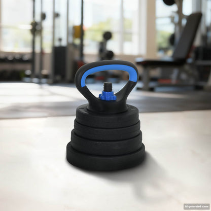 Set Manubri e Bilanciere 2-in-1 30kg Nero e Blu