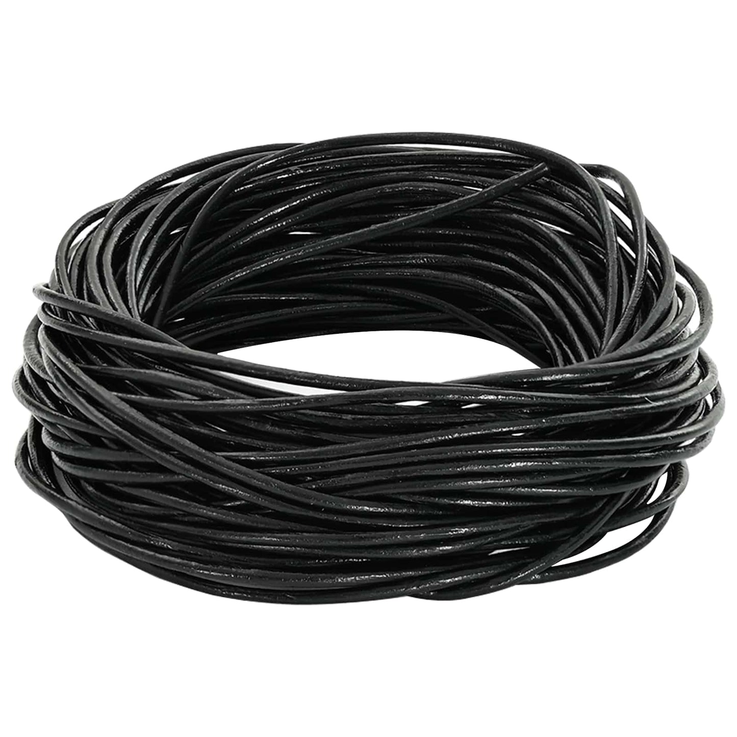Cordino in Pelle Nero Ã˜1,5 mm x 5 m Pelle