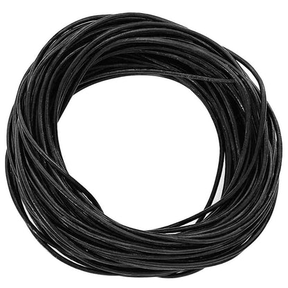 Cordino in Pelle Nero Ã˜2 mm x 10 m Pelle
