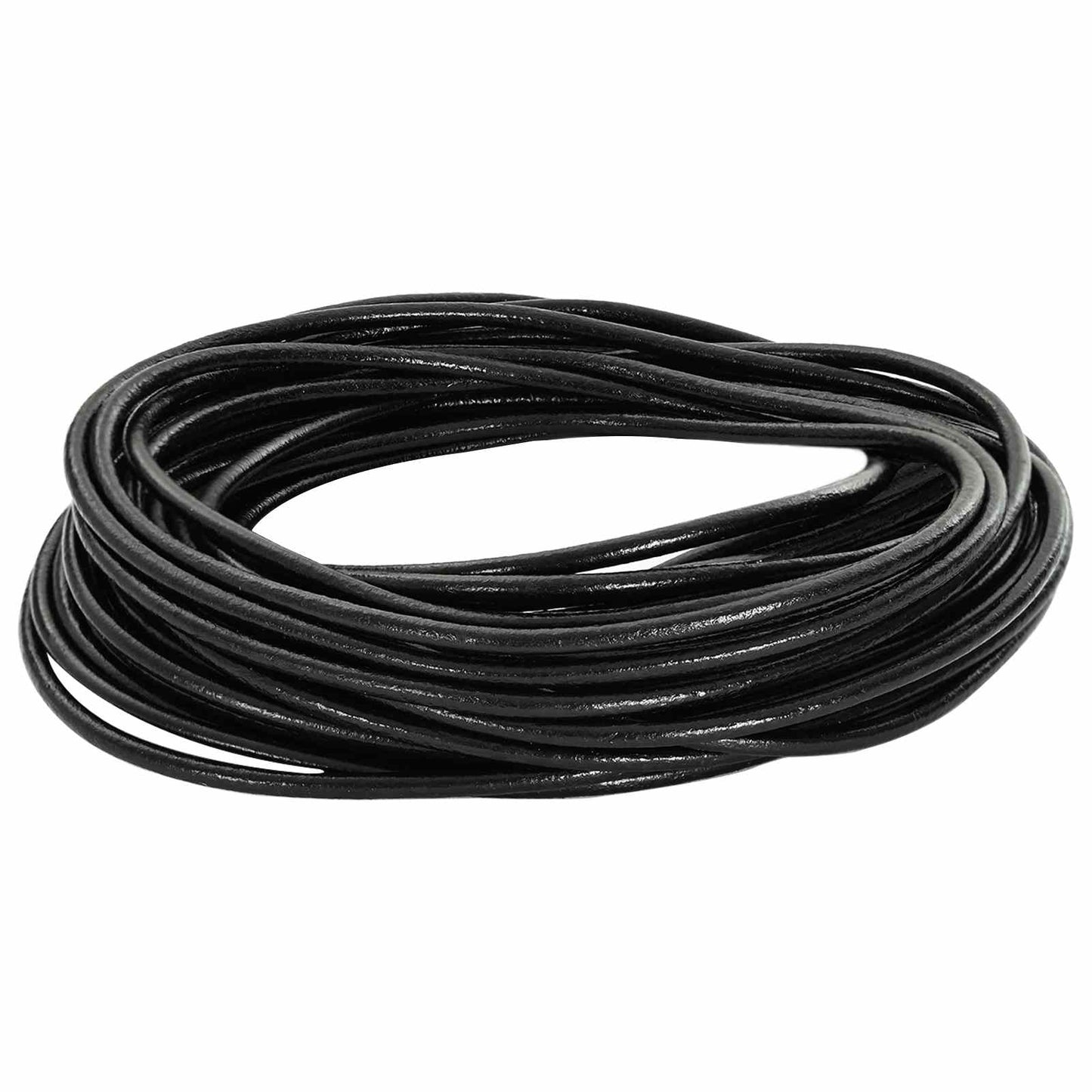 Cordino in Pelle Nero Ã˜3 mm x 10 m Pelle