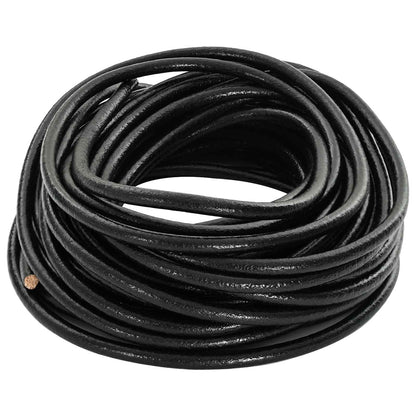 Cordino in Pelle Nero Ã˜5 mm x 5 m Pelle