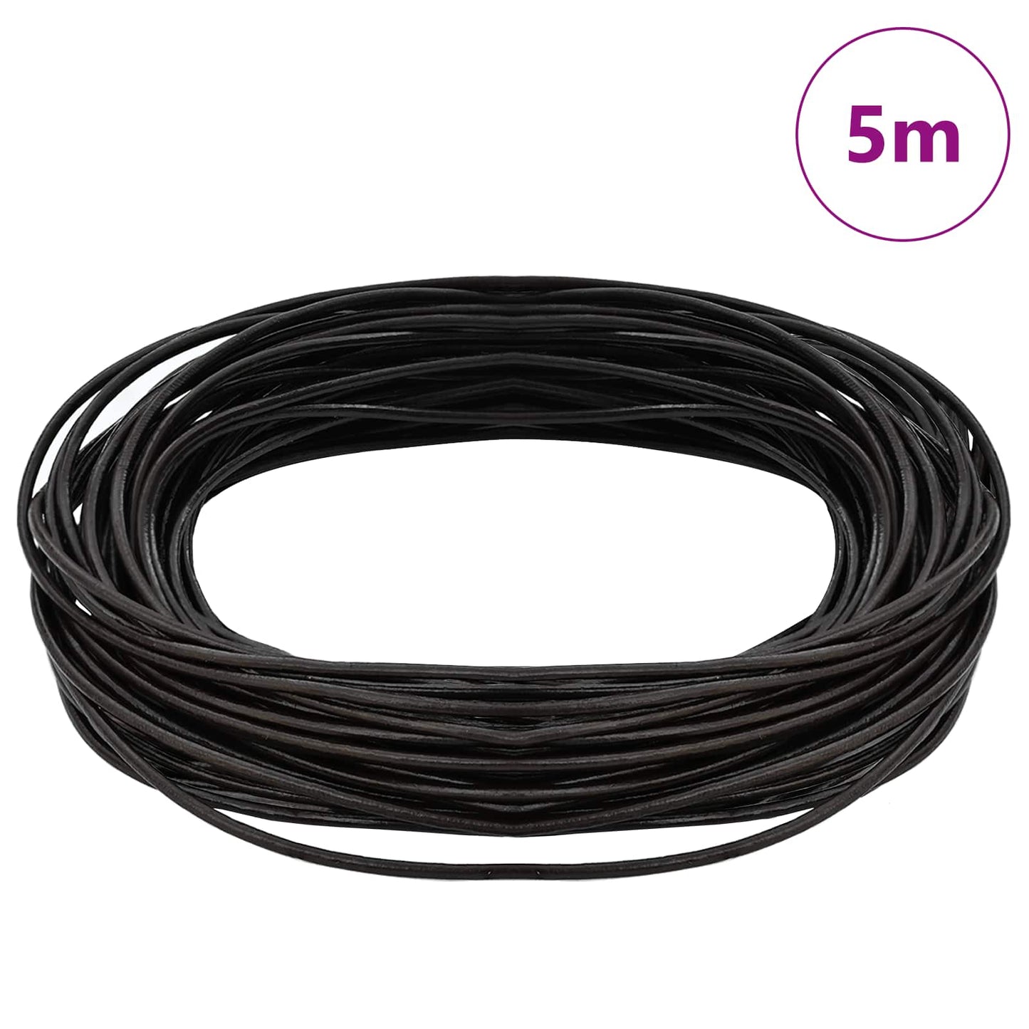 Cordino in Pelle Marrone Scuro Ã˜2 mm x 5 m Pelle