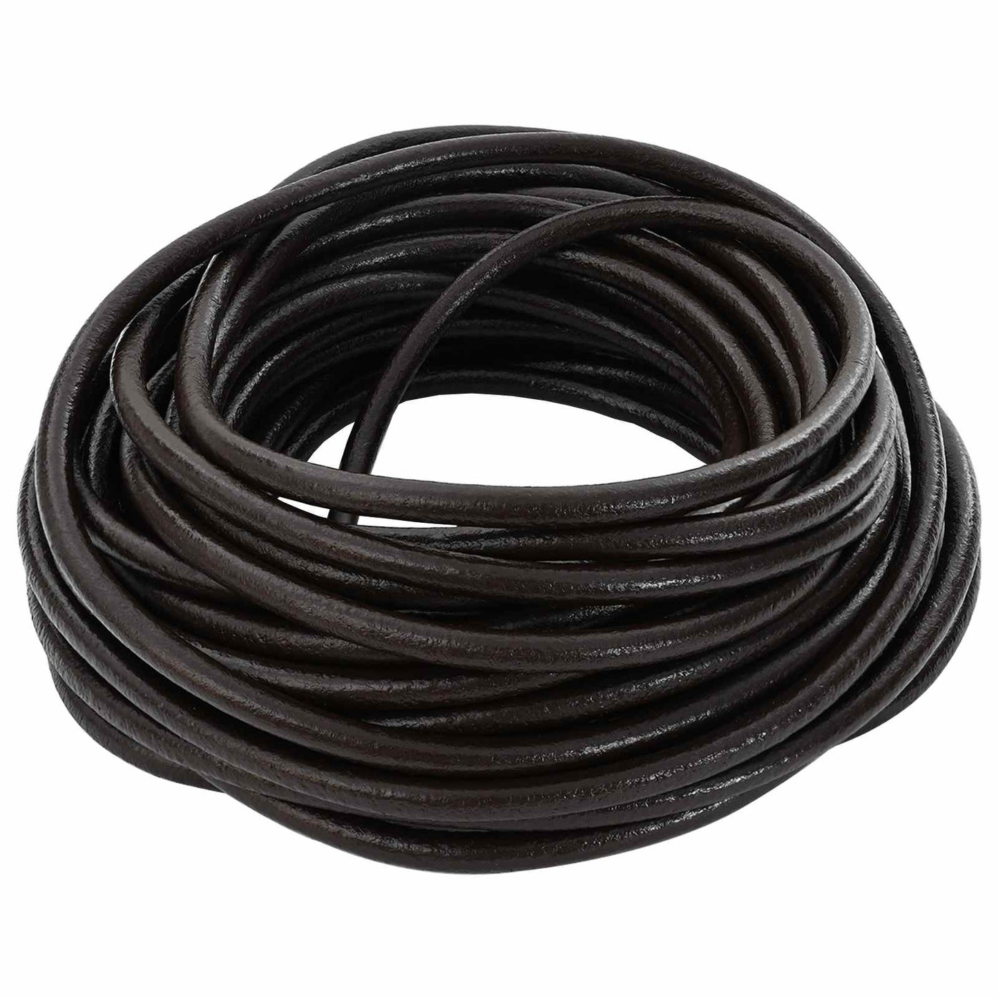Cordino in Pelle Marrone Scuro Ã˜4 mm x 5 m Pelle
