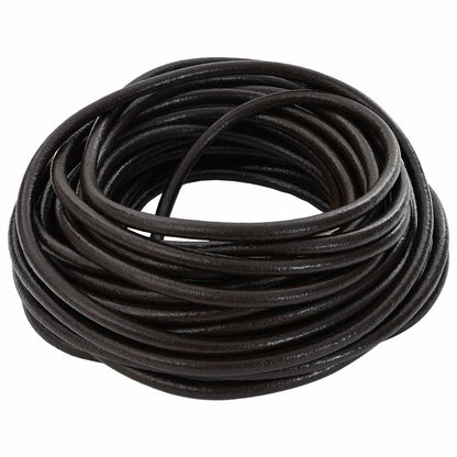 Cordino in Pelle Marrone Scuro Ã˜5 mm x 10 m Pelle