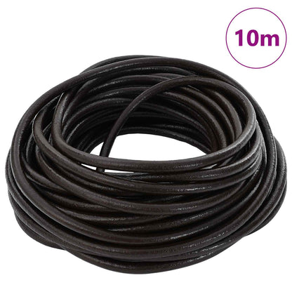 Cordino in Pelle Marrone Scuro Ã˜5 mm x 10 m Pelle