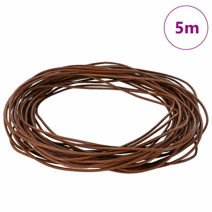 Cordino in Pelle Marrone Chiaro Ã˜1 mm x 5 m Pelle