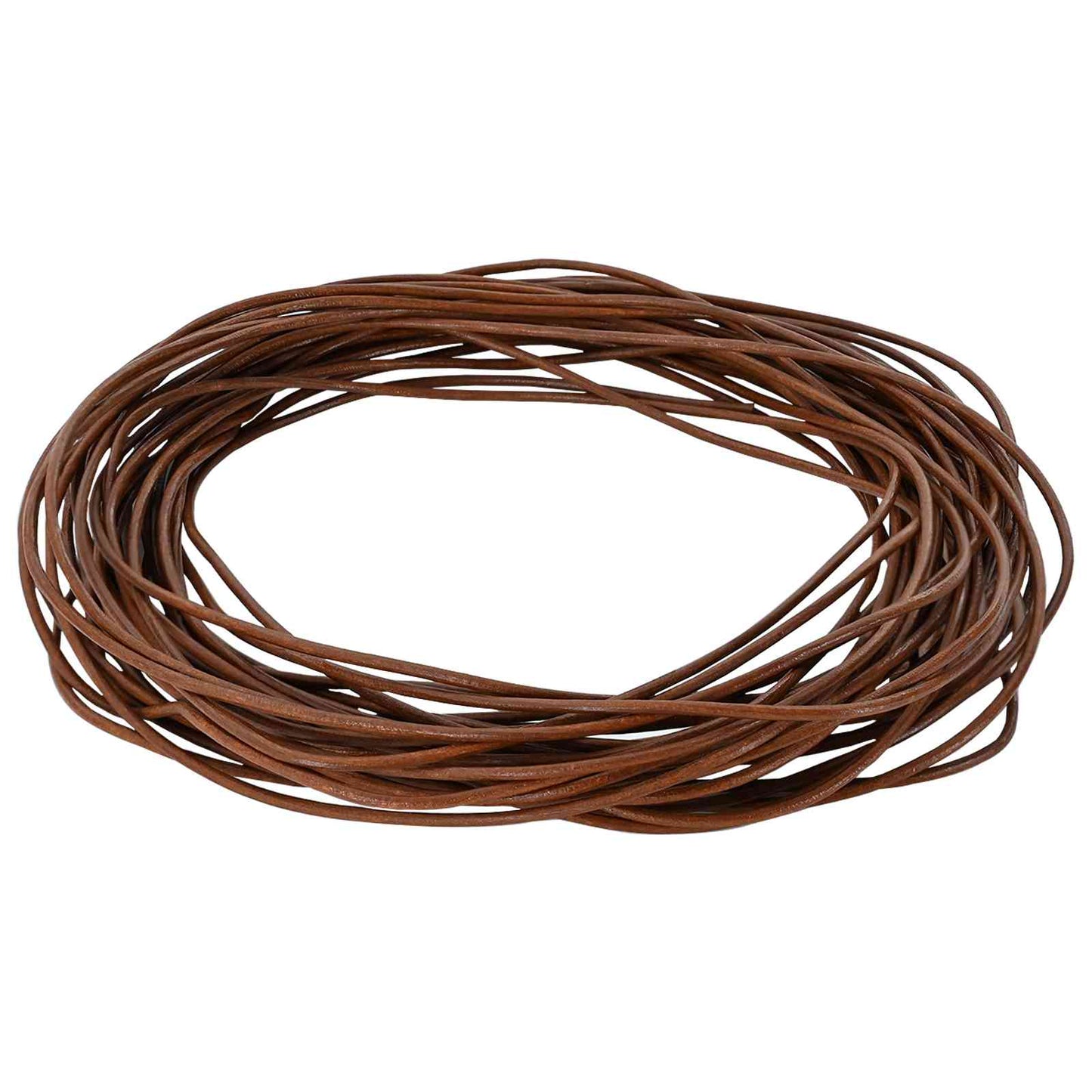 Cordino in Pelle Marrone Chiaro Ã˜1,5 mm x 50 m Pelle