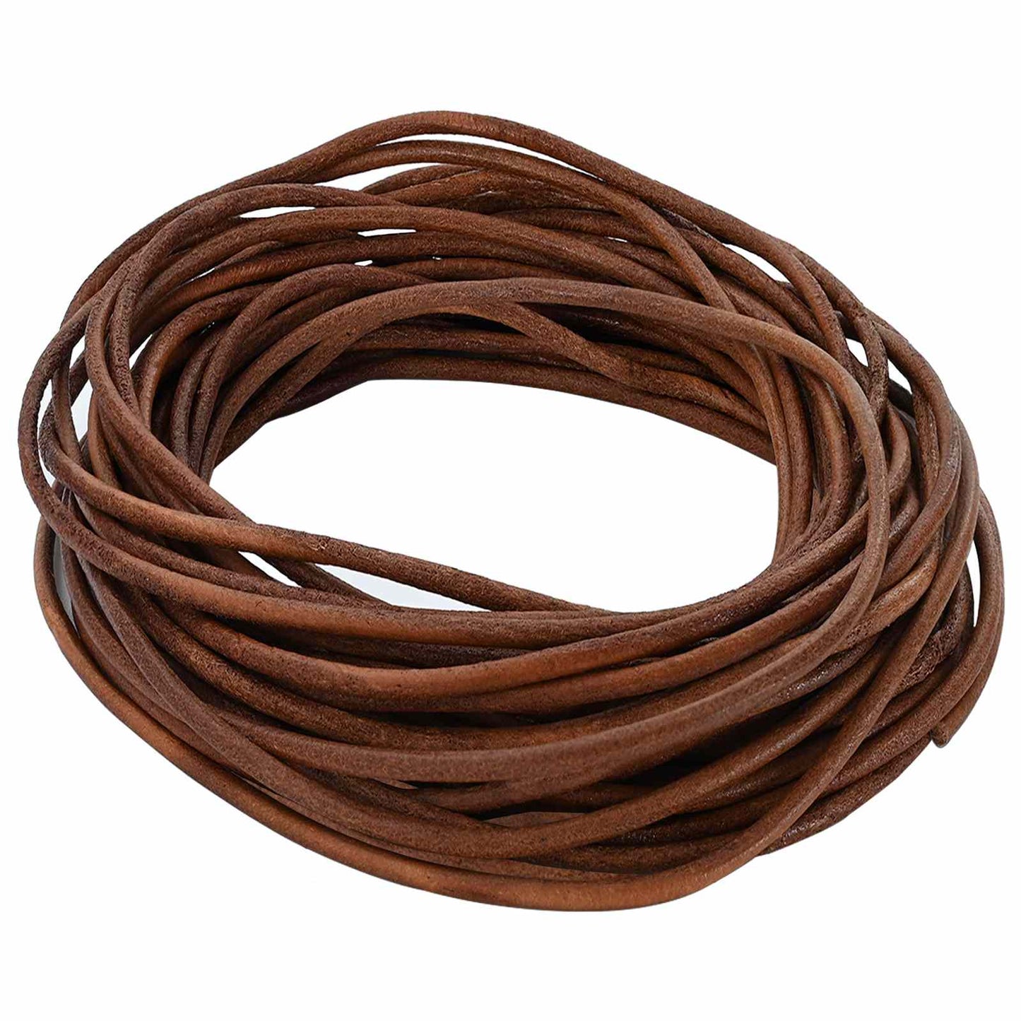 Cordino in Pelle Marrone Chiaro Ã˜3 mm x 10 m Pelle